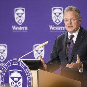 London, Ontario ---2015-02-24--- Stephen Poloz, governor of the Bank of Canada speaks at the 2015 President's Lecture Series at Western University February 24, 2015.
GEOFF ROBINS Western University