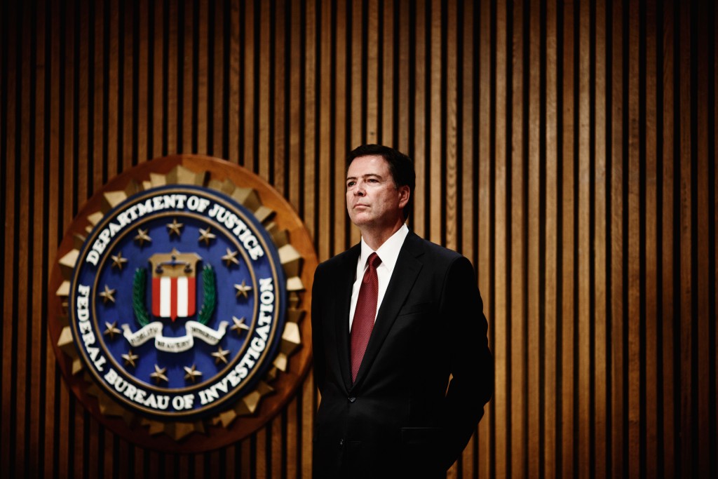 Director James B. Comey speaks during an F.B.I. press conference at the J. Edgar Hoover Building in Washington, D.C. on Monday, June 23, 2014.