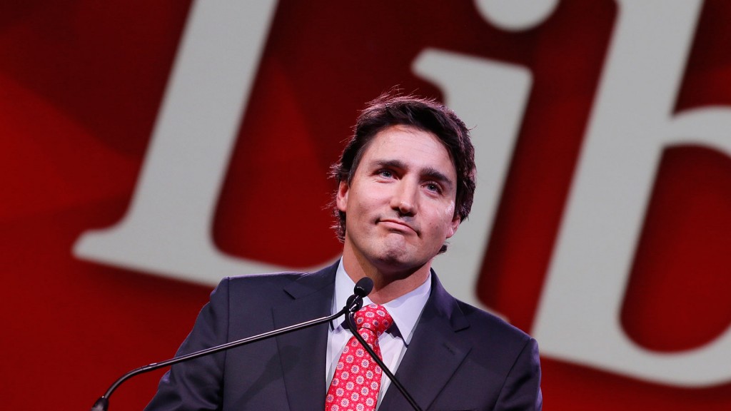 Liberal leader Justin Trudeau gives his keynote address at the Liberal Biennial Convention in Montreal, February 22, 2014. Credit: Christinne Muschi/Reuters