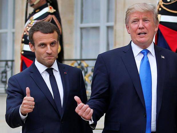 trump-macron-paris